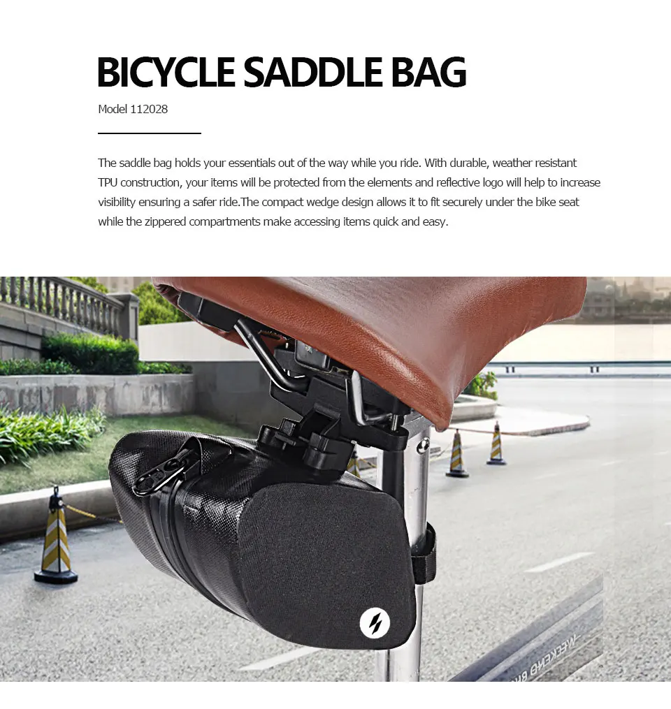 Flash Deal Sahoo Series 132033 132032 Strap-on Mountain Cycling Bike Bicycle Back Rear Tail Seat Saddle Bag Pouch Pannier Sack Wedge Pack 0