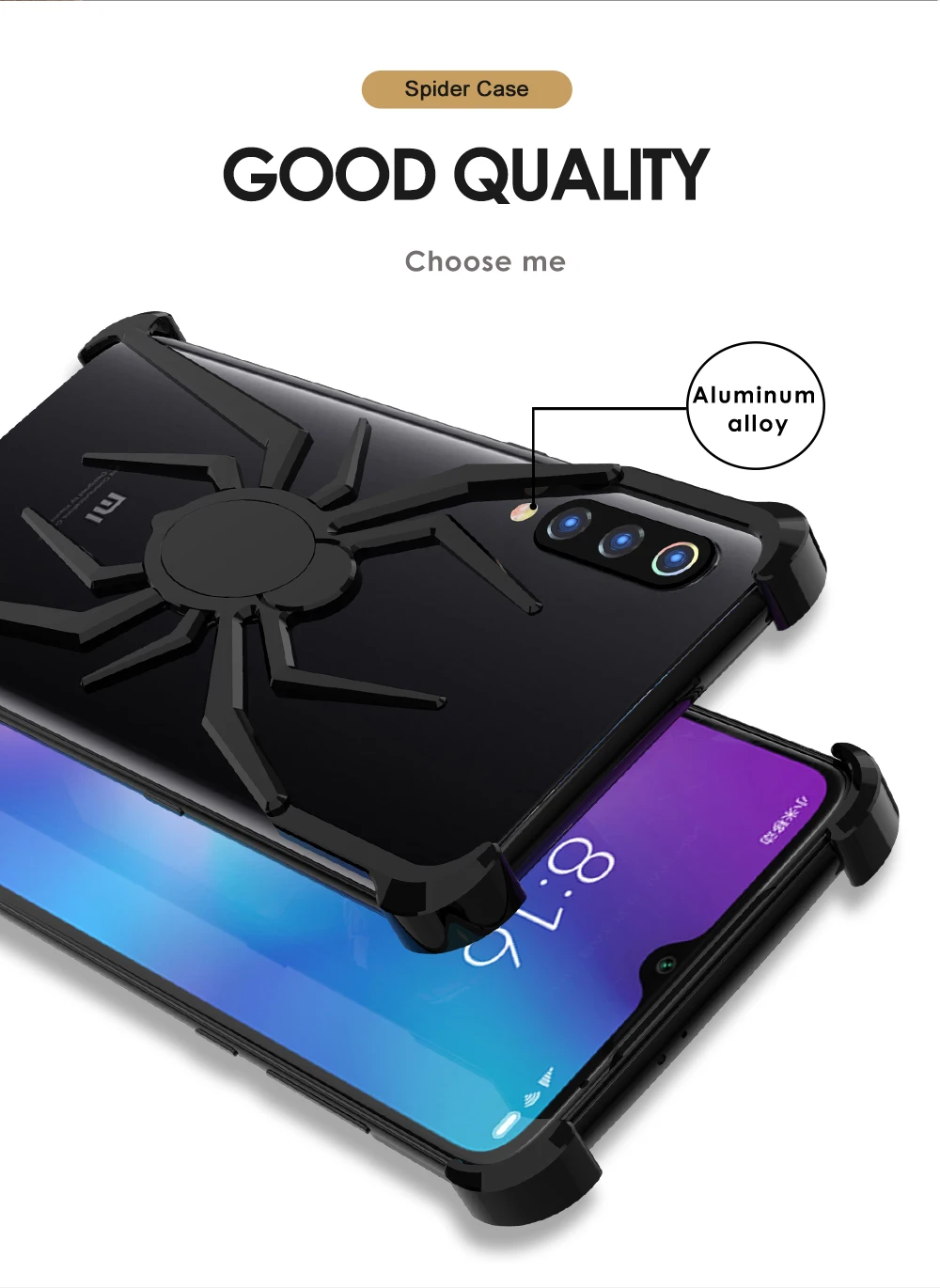 Spider The element stents for Xiaomi Black shark 2 Case Cover for Xiaomi 9 Luxury shockproof Coque