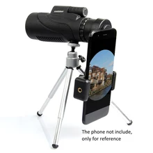 40X60 BAK4 FMC зеленой пленкой HD монокулярный телескоп с трансфокатором с зажимом штатив-Трипод для путешествий охота Отдых на природе