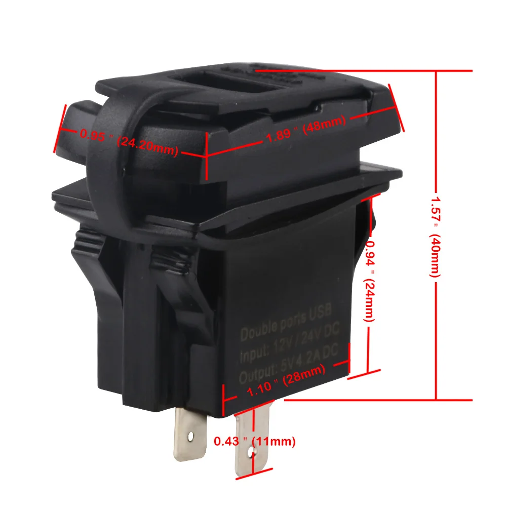 Автомобильное зарядное устройство 12 В 4 2 а с двумя usb портами адаптер питания для