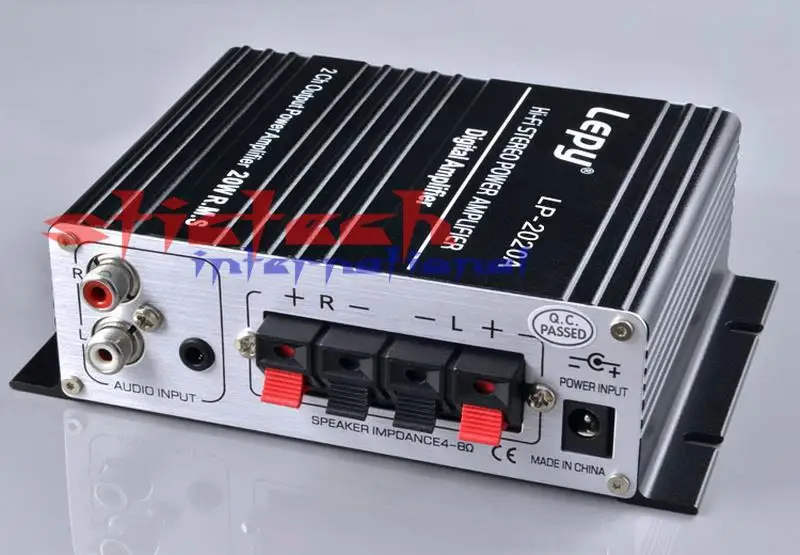 DHL или FedEx 50 комплектов Lepy LP-2020A HiFi цифровая стереосистема с защитой от перегрузки по току с инфракрасным пультом дистанционного управления