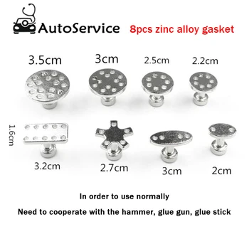 

8pcs/Set Auto Zinc Alloy Gasket Sucker Removing Dents Sucker Car Dent Puller Remover Kit Tabs Suction Cup Car Auto Body Tool