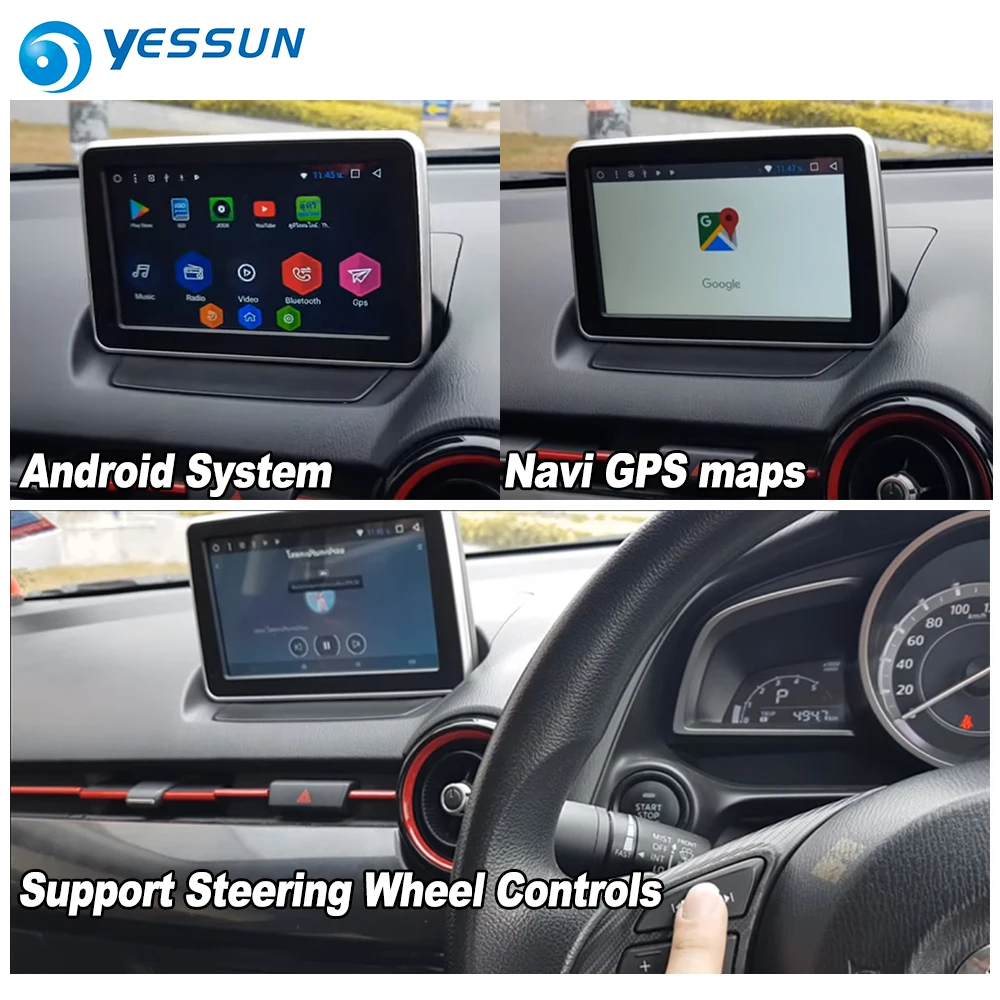 YESSUN для Mazda 2 Demio 2014 ~ 2019 автомобильный Android Carplay gps Navi карты навигации DVD CD плеер Радио стерео Мультимедиа HD экран