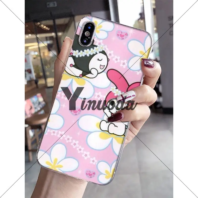 Yinuoda Kuromi цветной милый мягкий силиконовый чехол для телефона из ТПУ для Apple iPhone 8 7 6 6S Plus X XS MAX 5 5S SE XR Чехлы для мобильных телефонов - Цвет: A10