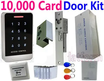 

10,000 Big User ID card or MF IC Card standalone touchable password access control Glass Drop Bolt Lock+Bracket Power door kit