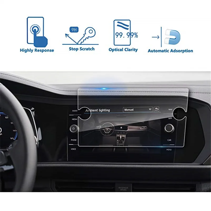 

For Volkswagen Jetta 2019 8-Inch Car Navigation Screen Protector Tempered Glass Touch Screen Protector