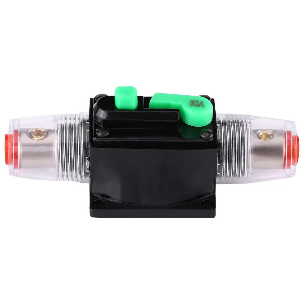 Auto 80 Amp Manual Reset Circuit Breaker Switch Car Boat ... 80 boat fuse box 