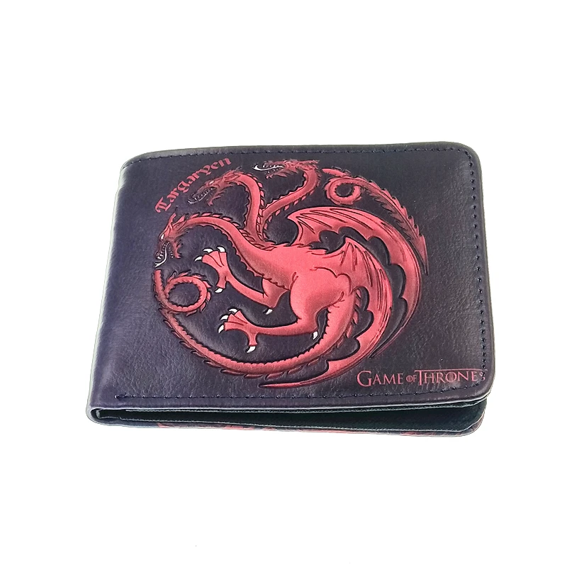 Кошелек из искусственной кожи с логотипом red dragon man кошелек для игр престолов fire