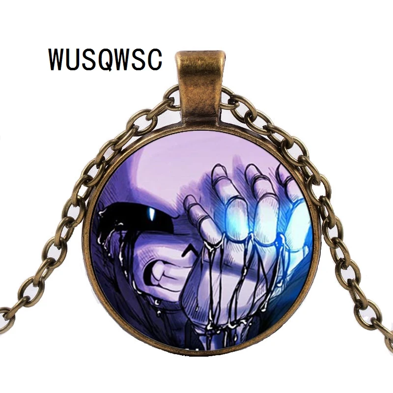 WUSQWSC Undertale геймер ожерелье кулон призрак видео игра стеклянная Кабина
