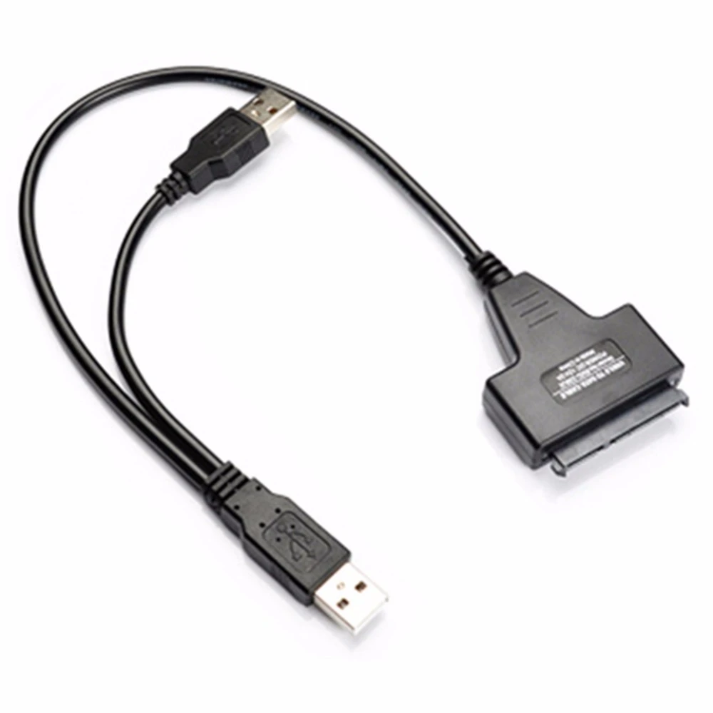 Usb 2 0 To Sata 7 15 Pin 22pin Adapter Y Cable With Dc12v External Power Port For 2 5 3 5 Sata Hdd Ssd 5 25 Driver Writer Aliexpress Computer Office