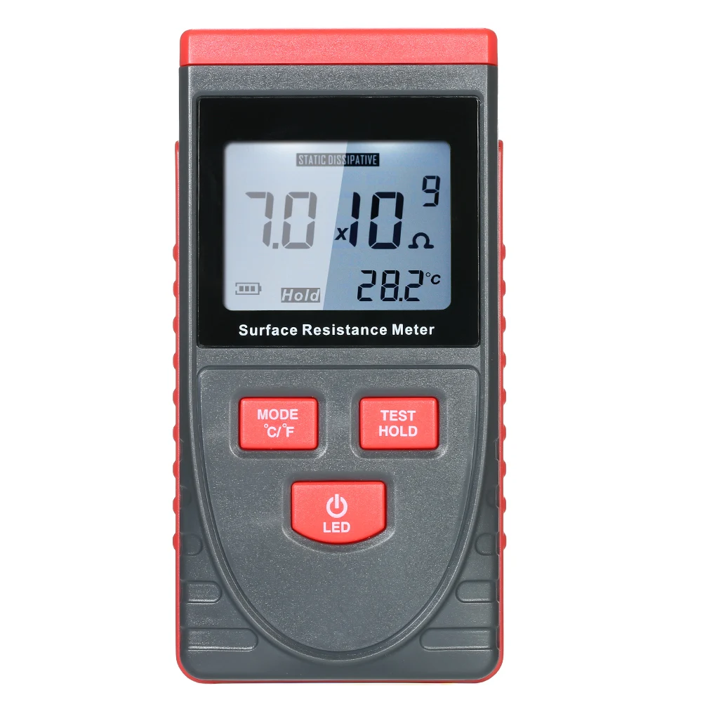 

WT311 Anti-static Surface Resistance Meter Tester Handheld Earth Resistance Meter Data Holding Function LCD Display