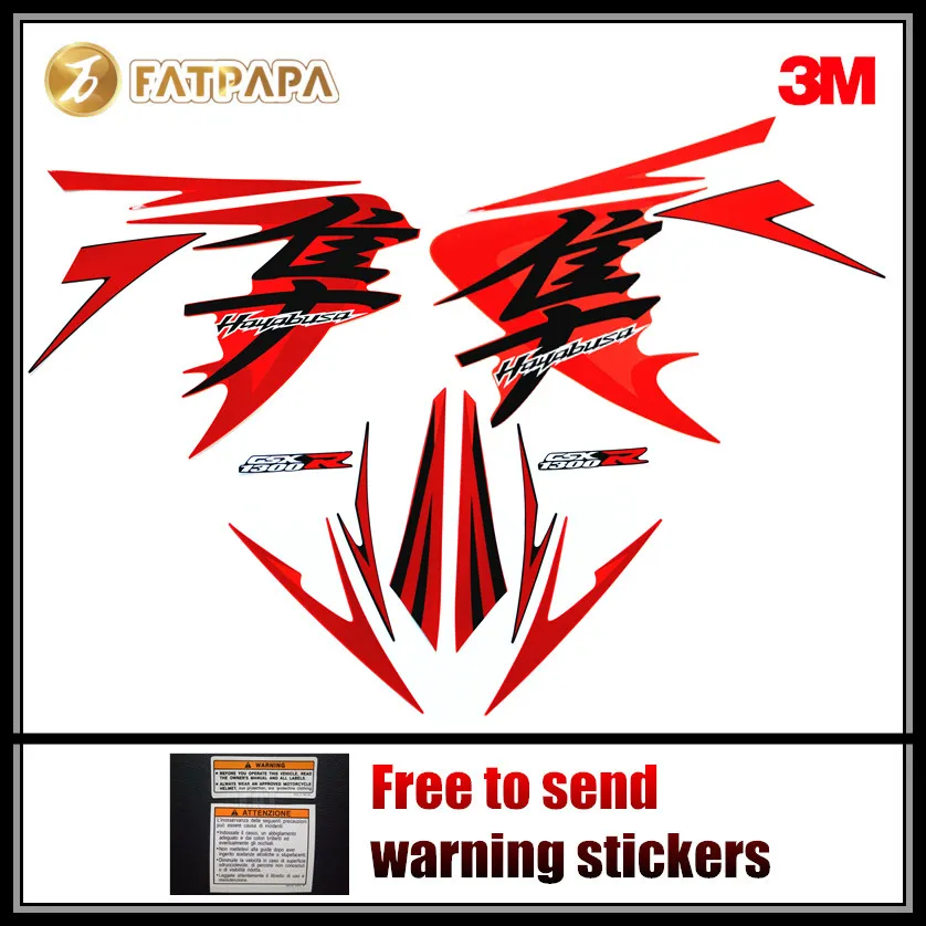 

motorcycle Fairing Fuel tank Body stickers FOR SUZUKI Hayabusa GSXR1300R 2009 Red and Orange