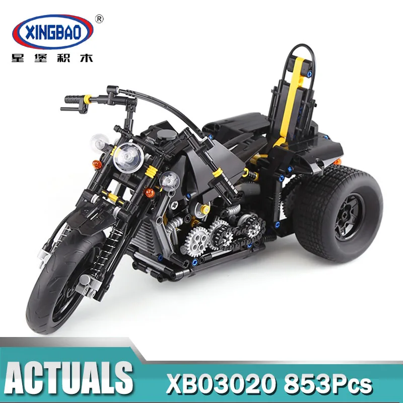 

853Pcs XINGBAO 03020 Technic The Motorcycle Model Building Blocks Educational Toy for Children