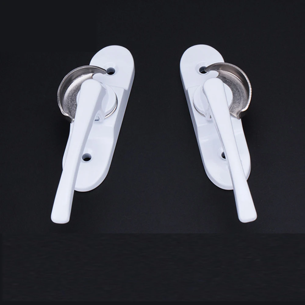 White Window Door Aluminum Alloy Crescent Locks Restrictor Kids Home Lock