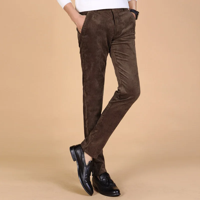 mens slim corduroy trousers