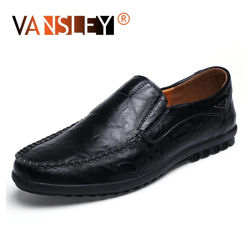 

Dress Business Genuine Leather Mens Moccasins Casual Shoes Black Men Flats Breathable Italian Loafers Comfortable Plus Size38-47