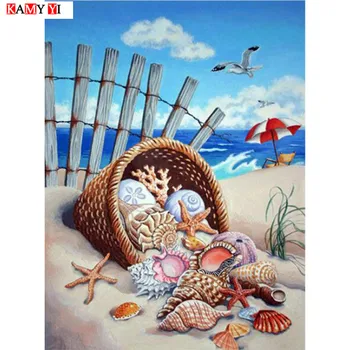 

KAMY YI 5D DIY Full Square/Round Drill Diamond Painting"Shells"Mosaic Diamond Embroidery Home Stitch Gift Decor HYY