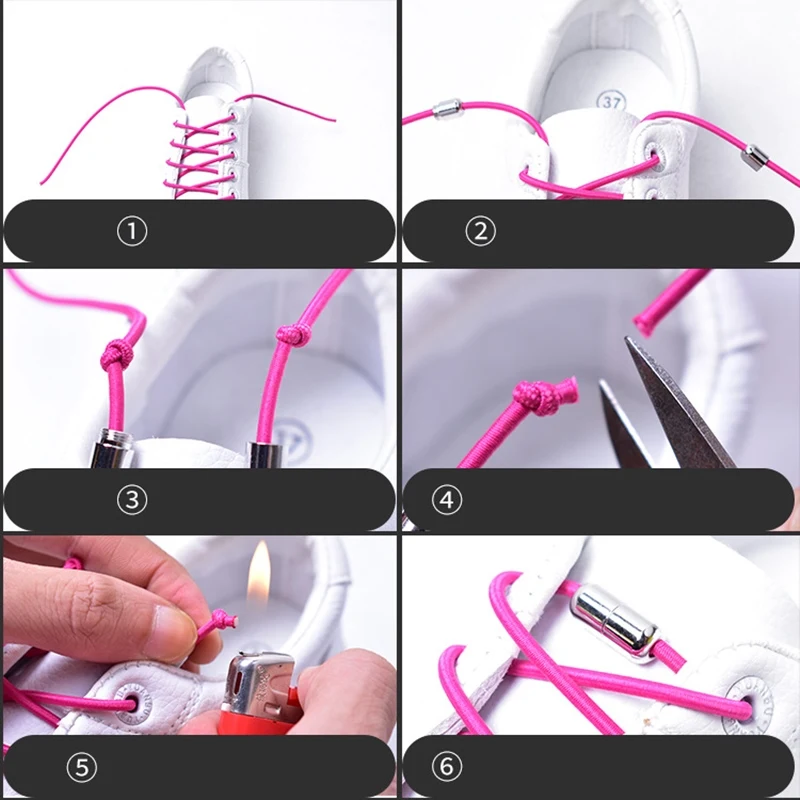 1 пара шнурков без галстука эластичные фиксирующие круглые шнурки для ботинок дети взрослые кроссовки быстрые шнурки Z003