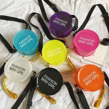 

Female Crossbody Messenge Women Transparent Bag Clear PVC Jelly Small bucket Bag Handbag Laser Holographic Shoulder Bags BGA-83