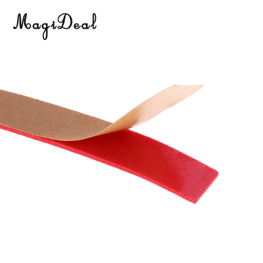 20 pcs/pack Sponge Texture Table Tennis Edge Tape Sponge Bat Racket Side Edge Tape Board Game - Black+Red 