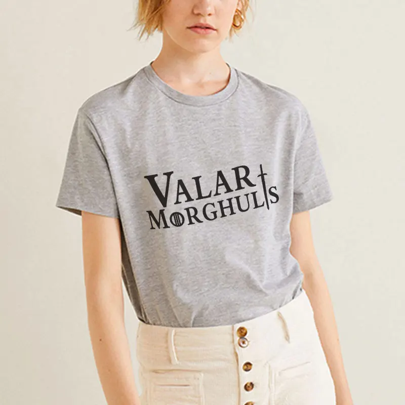 Женская футболка с буквенным принтом Not Today Valar Dohaeris Grunge женская одежда в