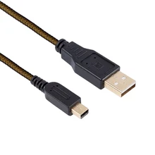 1,5 м USB Питание Зарядное устройство кабель игровая консоль зарядное устройство кабель Плетеный черный для nintendo 3dsxl/3dsll/3DS/DSI/DSILL