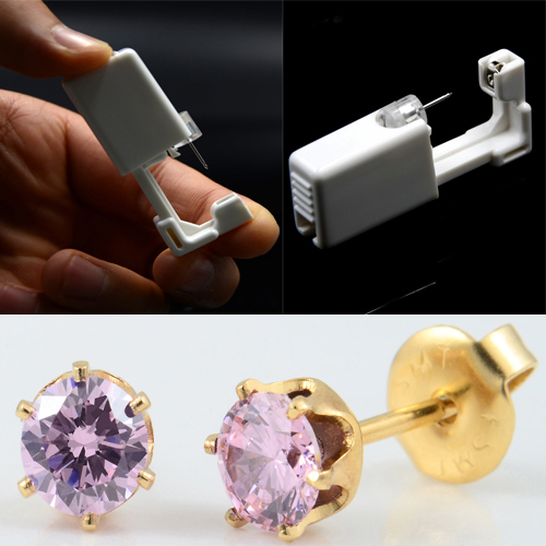 Disposable Device Machine Tools Piercing NO PAIN Safety Sterlised Easy Ear Piercer Sterile Bezel Dasiy Flower Ear Stud