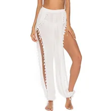 Женское бикини, сексуальные штаны с бахромой, повседневные купальники, купальные штаны, пляжная одежда, длинные брюки, купальный костюм, traje de bano