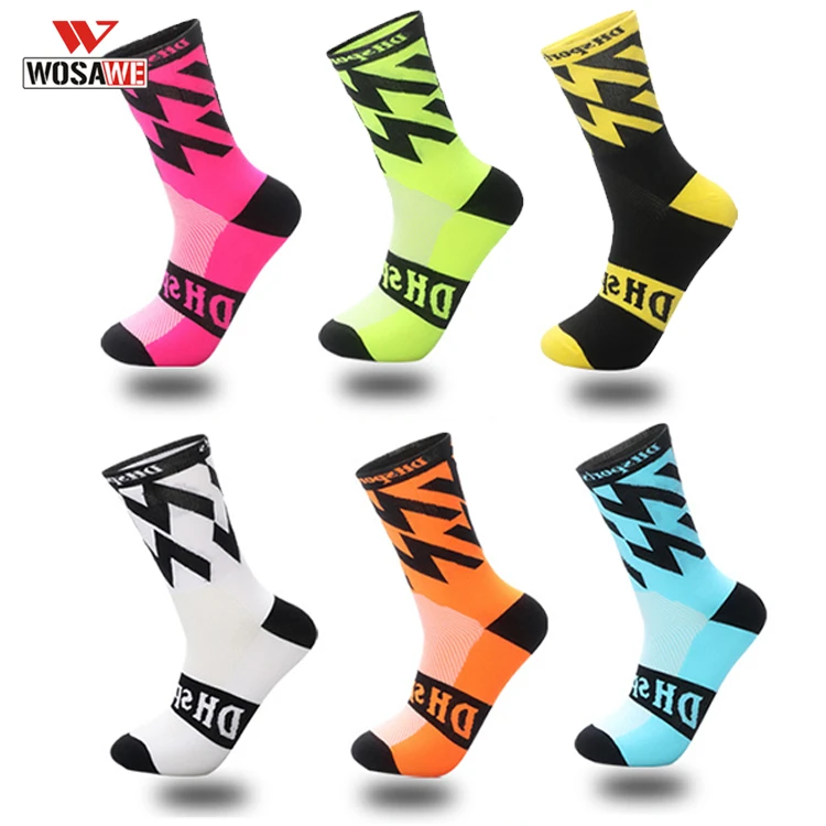 

WOSAWE Cycling Socks Motorcycle Sports Socks Professional Brand Running Breathable Road Bicycle Socks Racing Bike Men Women