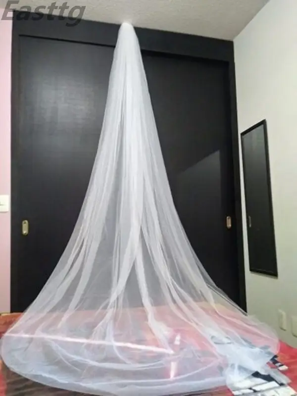 Ivory White Wedding Veil 3 Meters Long Soft Bridal Veils With Comb 2 layer Bride Wedding Accessories - Image 4