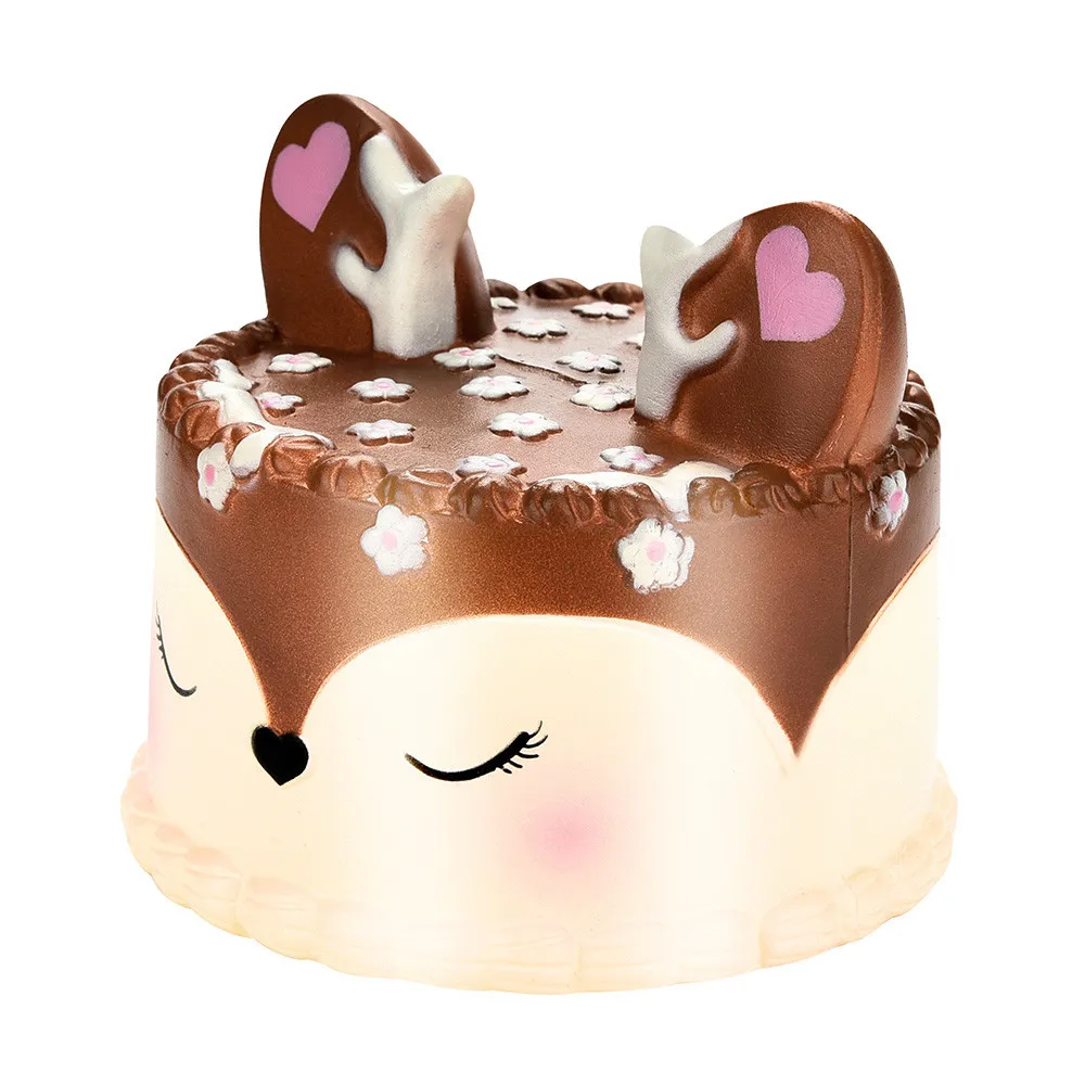 

New Arrival Squish Jumbo Deer Cake Slow Rising Scented Squeeze Toy Collection Cure Gift funny squishies A517