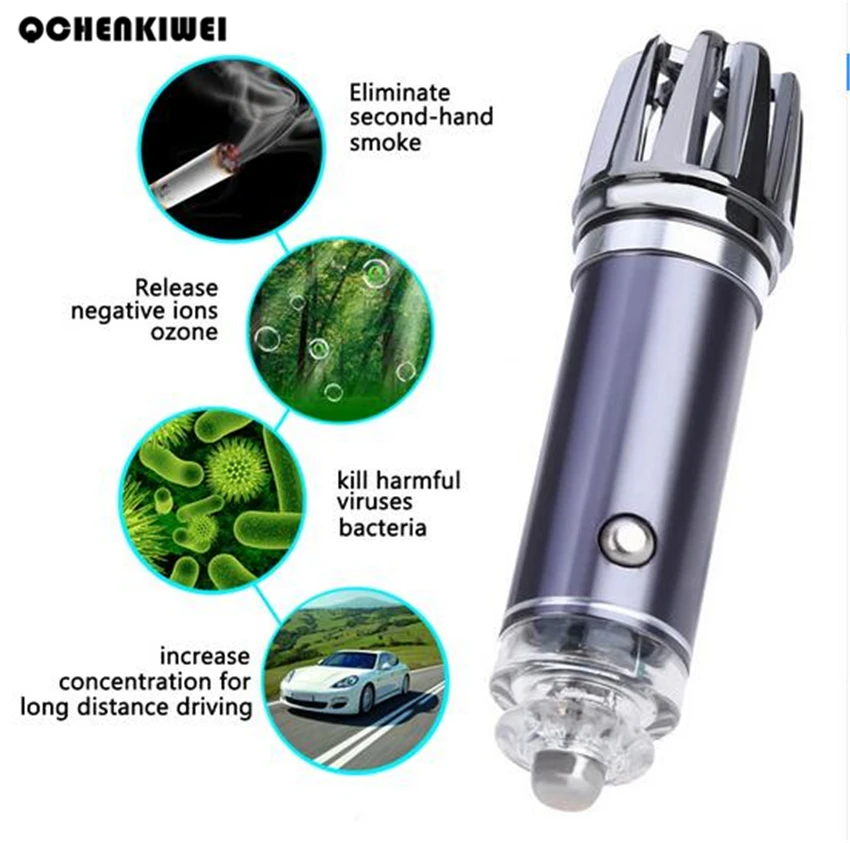 1Pcs New Arrived 12V Mini Auto Car Fresh Air Ionic Purifier Oxygen Bar Ozone Ionizer Cleaner Freshener Tools | Автомобили и