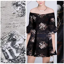 150 см стрейч печатная ткань метр саржевая Пижама Платье Ткань для шарфа материал полиэфирная ткань с принтом ткань