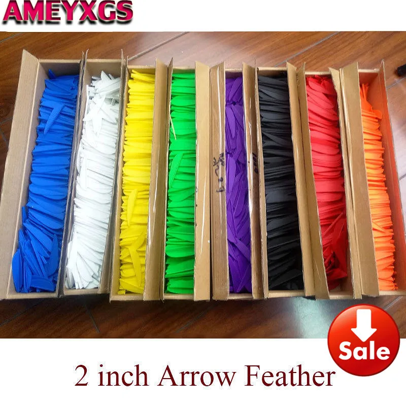 

1000Pcs 2" Archery Arrow Rubber Feather Vanes Arrow DIY Tools Fletching Fletches Wholesale Arrow Hunting Shooting Accessories