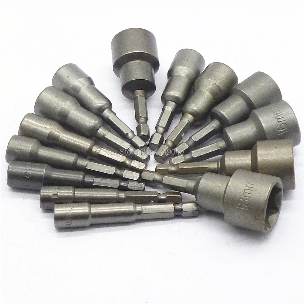 Набор насадок для дрели 14 шт. с шестигранным хвостовиком 1/4 дюйма|nut driver set|socket power