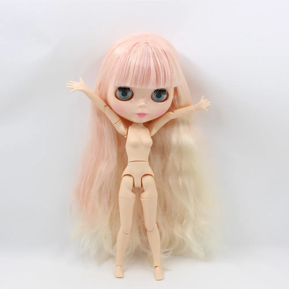 Fortune Days Nude Blyth Кукла № 2352/340 цвет шампанского розовый микс золотистые волосы с челкой соединение тело телесного цвета кожи фабрика Blyth