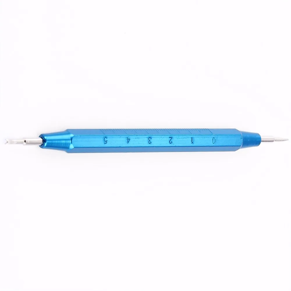 

Brand Silver Blue Stainless Steel V-edged Flat Blade Watch Band Strap Tool Spring Bar Pin Ruler Remover Professional /WTL060