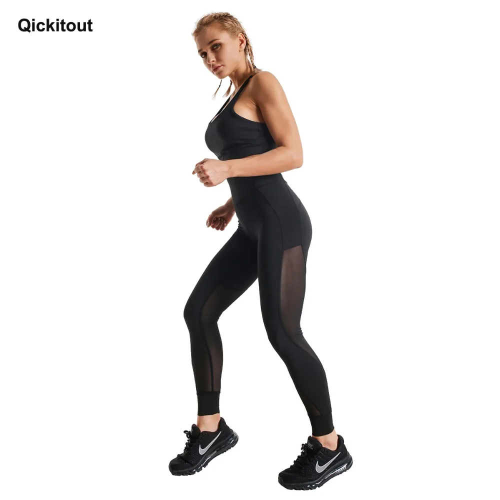 Qickitout, стиль, спортивная одежда, для тренировок, повседневные, женские, пуш-ап леггинсы, спортивные, высокая талия, полиэстер, дышащие, обтягивающие леггинсы