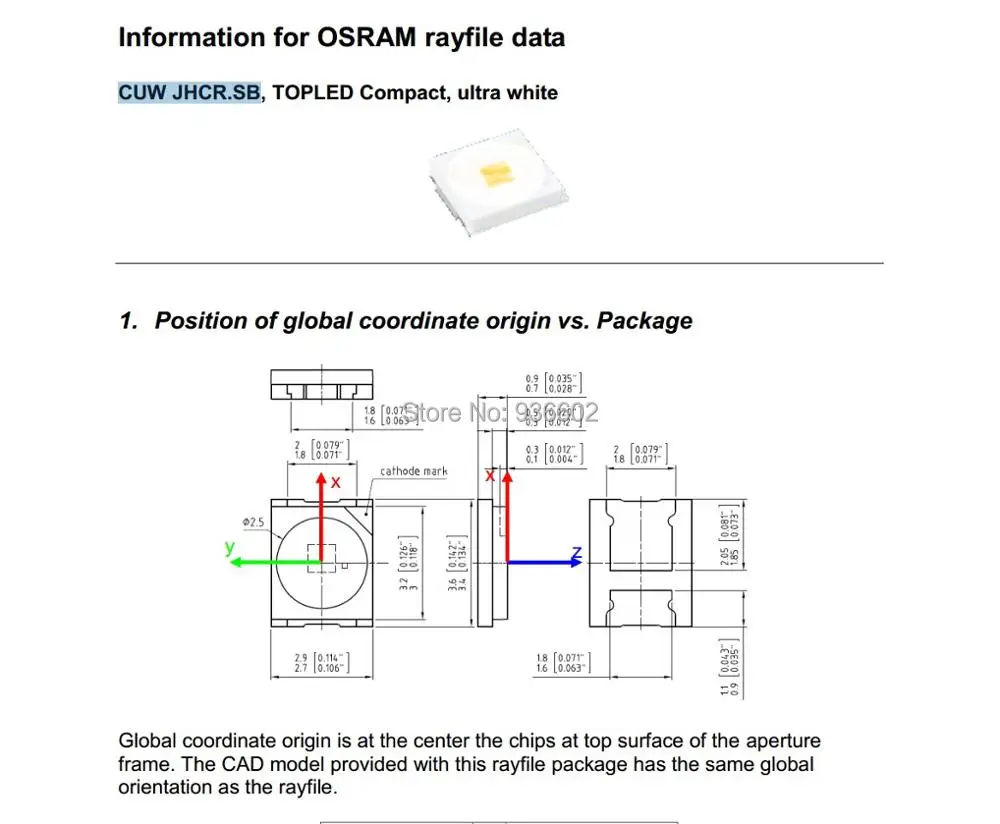 OSRAM СВЕТОДИОДНЫЙ подсветка высокой мощности Светодиодный 1,5 Вт 3 в 1210 3528 2835 153LM холодный белый ЖК-подсветка для ТВ приложения CUW JHCR. SB