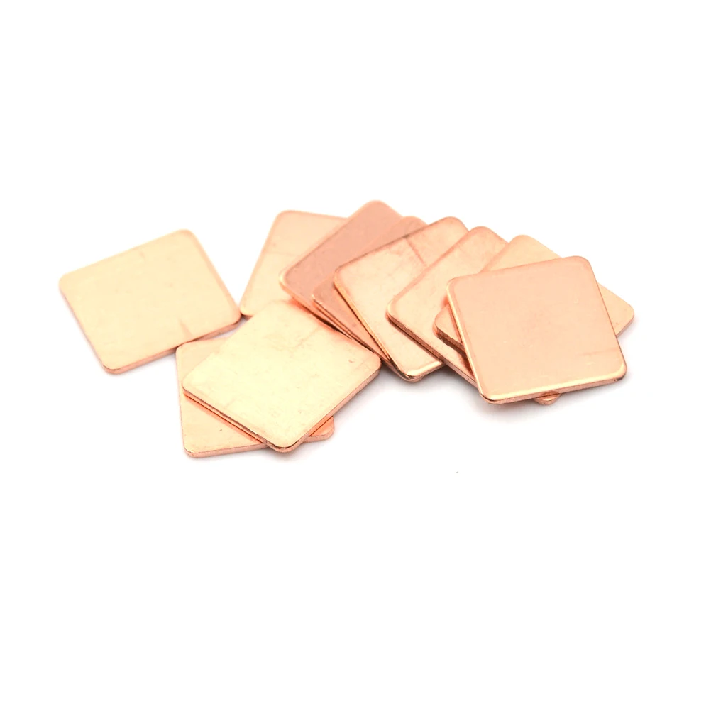 

10PCS Copper Sheets Plate Strip Shim Thermal Pad Heatsink Sheets