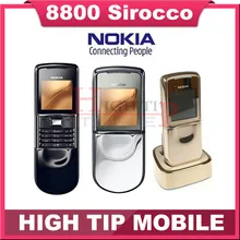 D’origine Nokia 8800 sirocco 128 MO téléphones débloqué 8800 S Clavier russe langue + Chargeur De Bureau + Cas libre Remis À Neuf