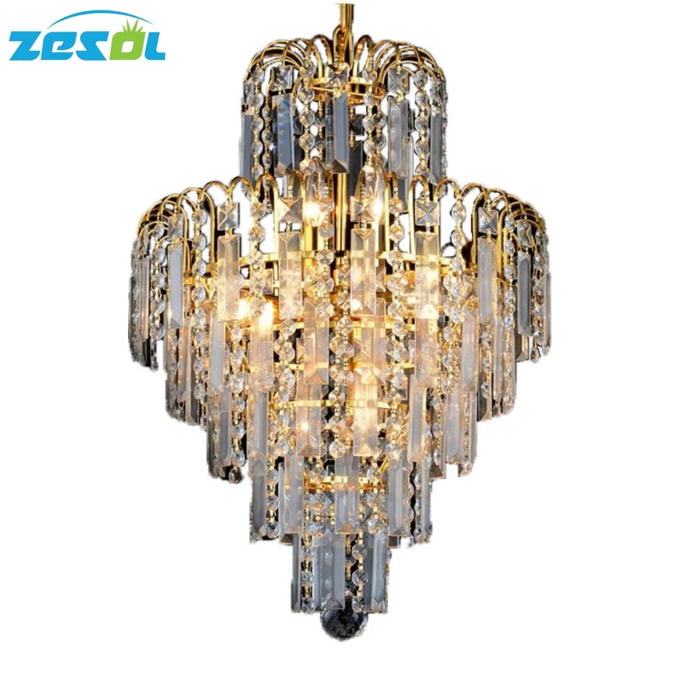 

ZESOL LED Crystal Chandelier Lights Lamp For Living Room Light Ceiling Fixture Indoor Pendant Lamp Home Decorative