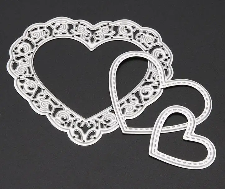 

3pcs/set Cutting Dies Metal Love Heart Cutting Dies Stencils For DIY Scrapbooking Photo Album Embossing Decorative Craft