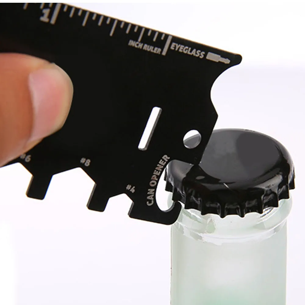 

Multi-function Card Cutter Bottle Opener Mini Portable Screwdriver Mobile Phone Bracket Bottle Opener Stainless Steel Camping