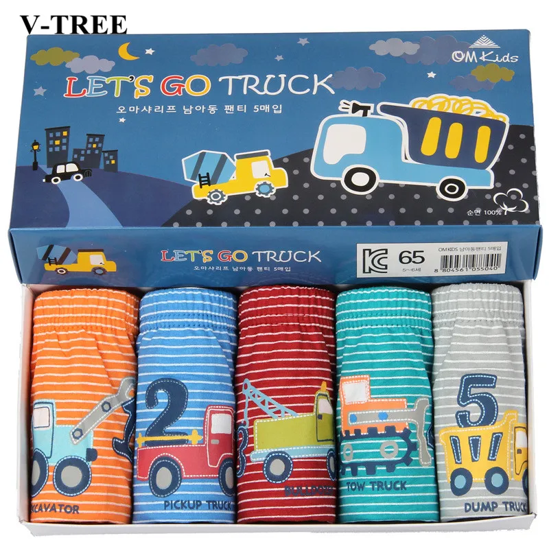 V-TREE Boxers Boys Underwear Cartoon Baby Panties Cotton Boys Briefs Teenage Panties For Boys