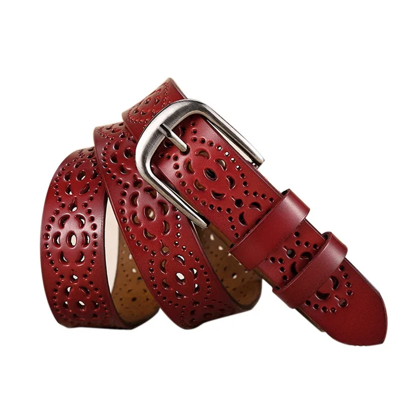 Womens Leather Belts Without Buckles IUCN Water
