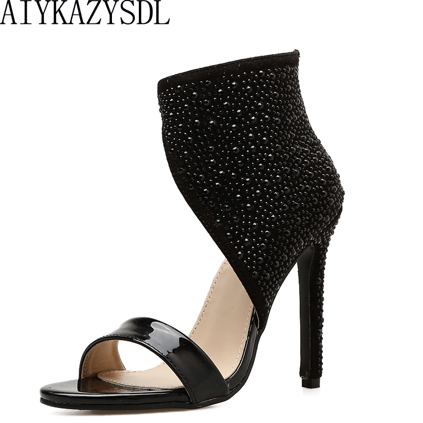 Aiykazysdl Fashion Sexy Women High Heels Open Toe Pumps