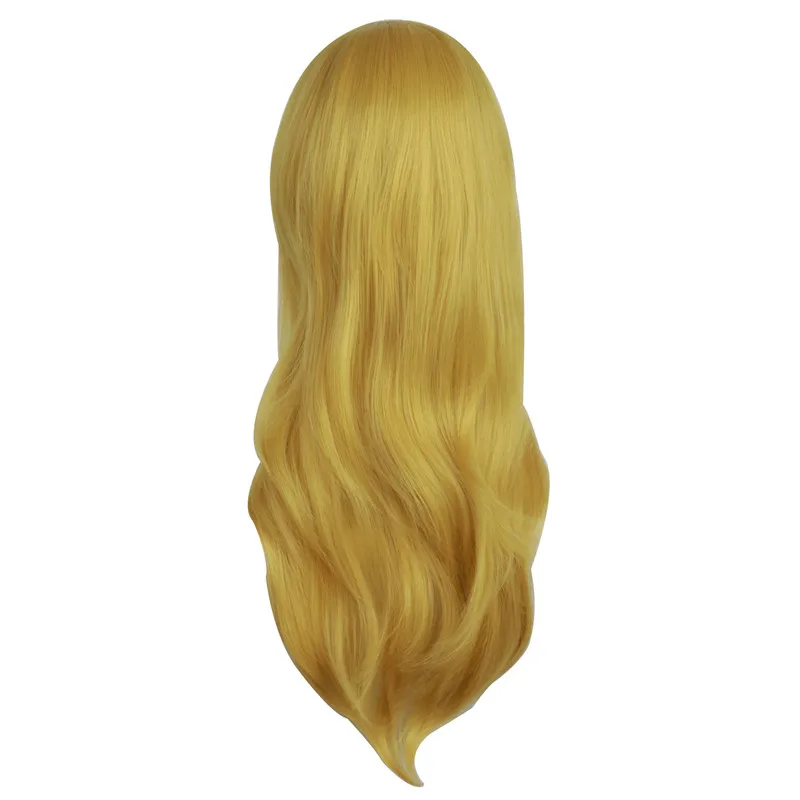 MapofBeauty 70 см длинные вьющиеся желтый парик для косплея черный розовый синий красный белый Вечерние синтетические волосы для Хэллоуина натуральные парики для женщин - Цвет: Многоцветный