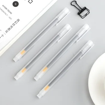 

1pc 0.5mm Needle Type Minimalist Simple Style Neutral Notes Pen Frosted Translucent And Practical Student Writing Supplies