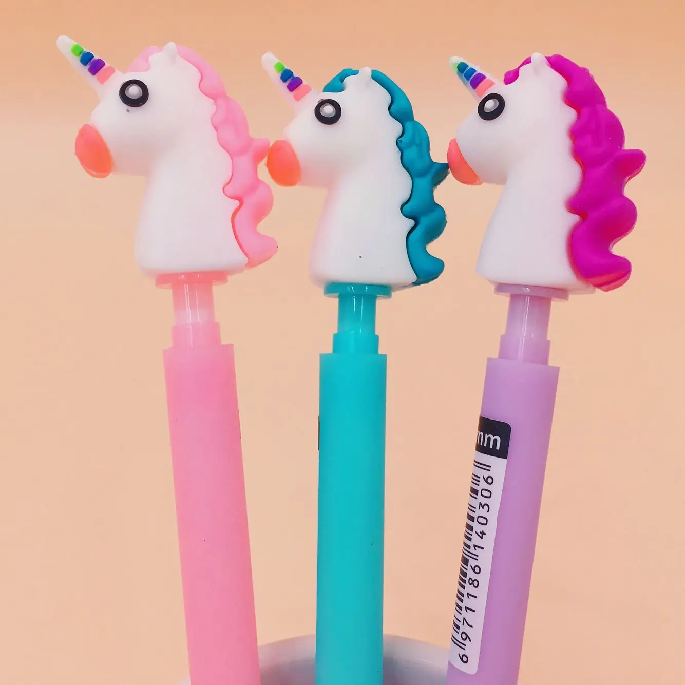 Material de Escritório Lote Unicórnio Silicone Cabeça Imprensa Lápis Mecânico Escola Estudante Papelaria Crianças Presente Automático 48 Pçs - 1 6 estudante papelaria crianças presente lápis automático